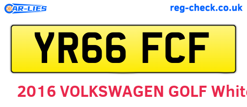 YR66FCF are the vehicle registration plates.