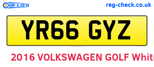 YR66GYZ are the vehicle registration plates.