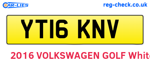 YT16KNV are the vehicle registration plates.