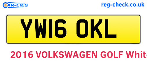 YW16OKL are the vehicle registration plates.