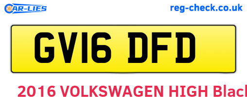 GV16DFD are the vehicle registration plates.