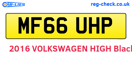 MF66UHP are the vehicle registration plates.