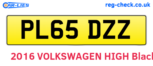 PL65DZZ are the vehicle registration plates.