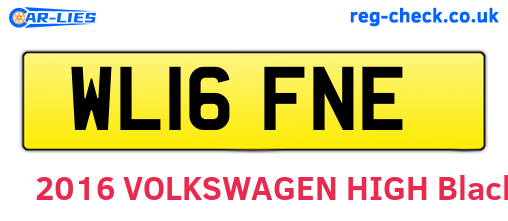 WL16FNE are the vehicle registration plates.