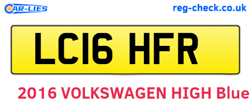 LC16HFR are the vehicle registration plates.