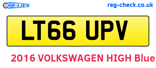 LT66UPV are the vehicle registration plates.