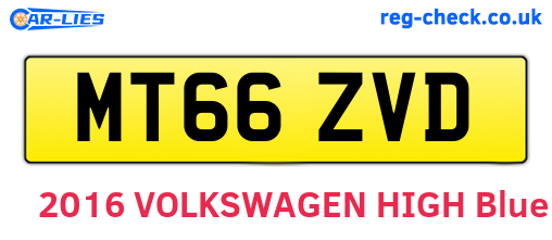 MT66ZVD are the vehicle registration plates.