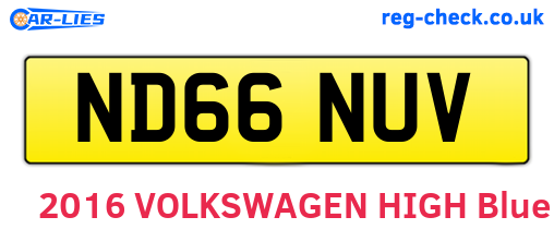 ND66NUV are the vehicle registration plates.