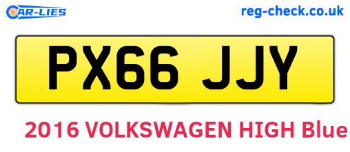 PX66JJY are the vehicle registration plates.