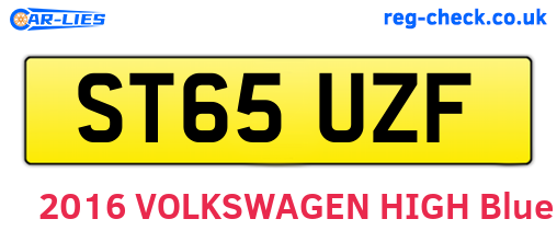 ST65UZF are the vehicle registration plates.