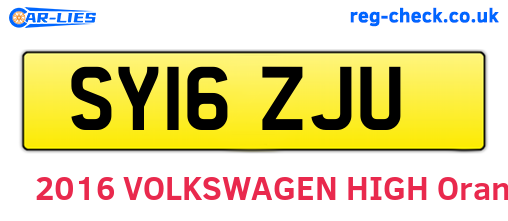 SY16ZJU are the vehicle registration plates.