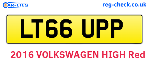 LT66UPP are the vehicle registration plates.