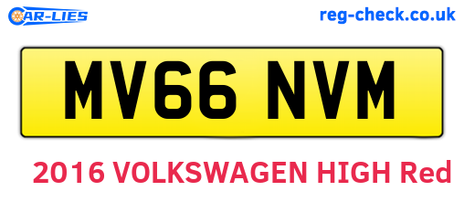 MV66NVM are the vehicle registration plates.
