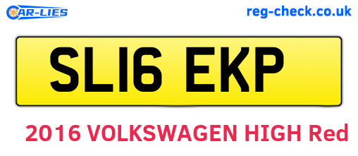 SL16EKP are the vehicle registration plates.