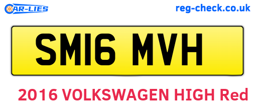 SM16MVH are the vehicle registration plates.
