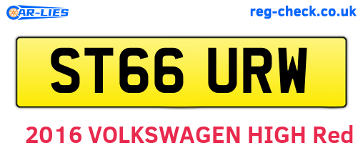 ST66URW are the vehicle registration plates.