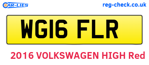 WG16FLR are the vehicle registration plates.