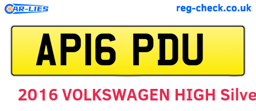 AP16PDU are the vehicle registration plates.