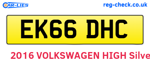 EK66DHC are the vehicle registration plates.