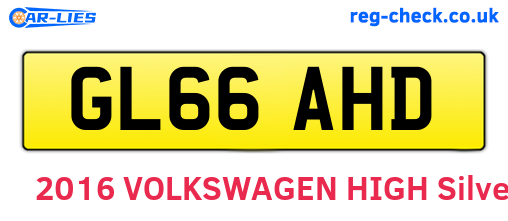 GL66AHD are the vehicle registration plates.