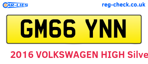 GM66YNN are the vehicle registration plates.