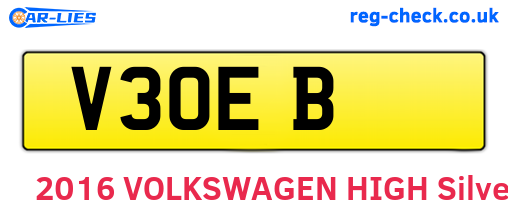 V3OEB are the vehicle registration plates.