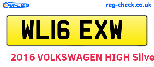 WL16EXW are the vehicle registration plates.