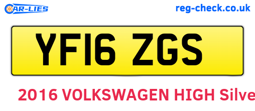 YF16ZGS are the vehicle registration plates.
