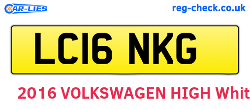 LC16NKG are the vehicle registration plates.