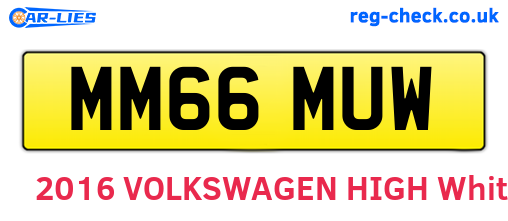 MM66MUW are the vehicle registration plates.