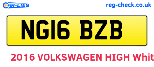 NG16BZB are the vehicle registration plates.