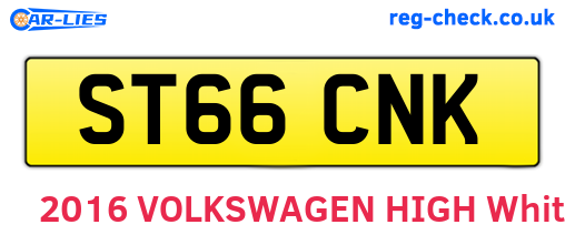 ST66CNK are the vehicle registration plates.