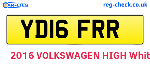 YD16FRR are the vehicle registration plates.
