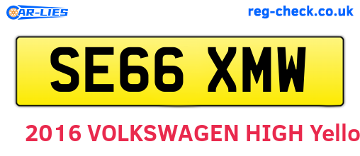 SE66XMW are the vehicle registration plates.