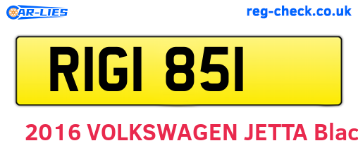 RIG1851 are the vehicle registration plates.
