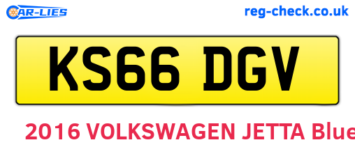 KS66DGV are the vehicle registration plates.