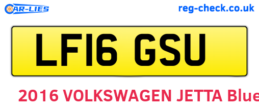 LF16GSU are the vehicle registration plates.
