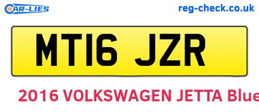 MT16JZR are the vehicle registration plates.