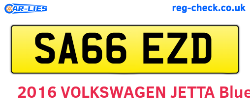 SA66EZD are the vehicle registration plates.
