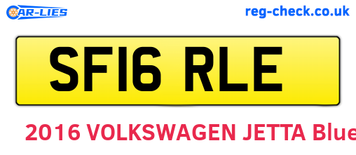 SF16RLE are the vehicle registration plates.