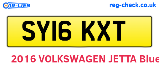 SY16KXT are the vehicle registration plates.