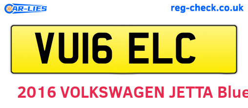 VU16ELC are the vehicle registration plates.