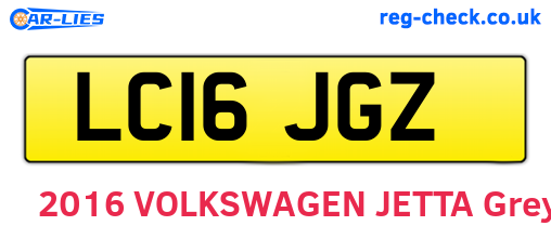 LC16JGZ are the vehicle registration plates.