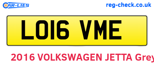 LO16VME are the vehicle registration plates.
