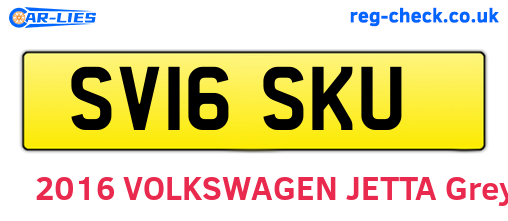 SV16SKU are the vehicle registration plates.