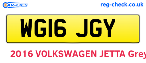 WG16JGY are the vehicle registration plates.