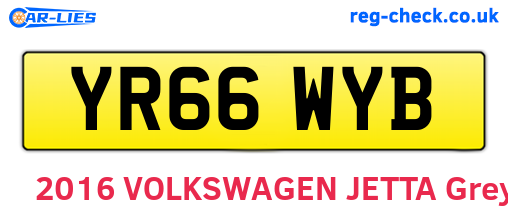YR66WYB are the vehicle registration plates.