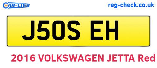 J50SEH are the vehicle registration plates.