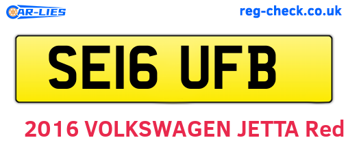 SE16UFB are the vehicle registration plates.