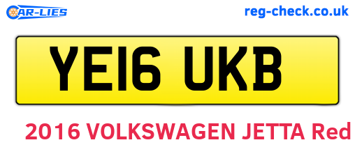 YE16UKB are the vehicle registration plates.